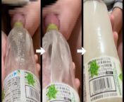 Filled a plastic bottle with huge cum load from sani niwan