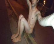 Naked piss shower on the street from full frontal nudity in public