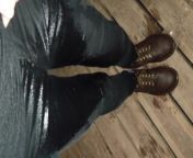 Pissing My Already Soaked Skinny Jeans And Dr Martens from cleo fully clothed wetlook