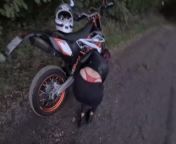 Biker girl has some trouble, I offer her a ride & she pays me with an outdoor blowjob, she swallow ! from xxx bikers