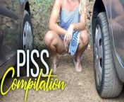 Beautiful Girl Peeing in public Piss Compilation from amina nadir very sexy