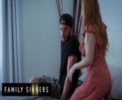 FamilySinners - Dude Gets Caught By His Step Aunt Jerking Off While sniffing Her Panties from tante