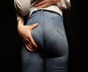 sexy girl with a big ass in tight jeans from ass in jean