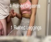 He Ruined My Leggings when I Ruined His Orgasm After Workout from www xxx indu hot