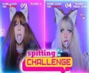 me VS my stepsister 💦SPITTING CHALLENGE💦 *ASMR Amy B* YouTuberTwitch Streamer from hihdi sex bahi or didi