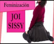 JOI issy con feminizacion - Minifalda y condon CEI from joi sissy
