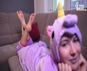 Cosplay BIG teen feet teasing POV (POV foot worship, young feet, unicorn feet, BIG feet, sexy soles) from beast mode 3d futanari animation