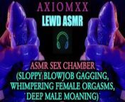(LEWD ASMR) ASMR Sex Chamber - Sloppy Blowjob Gagging, Whimpering Female Orgasms, Deep Male Moaning from yaoi ova