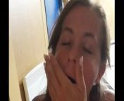 Cheating on my Husband, sucking Dick of my Boss after work with cum on face from divorcy mom fuck