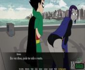 Teen Titans ep 14 Treinamento com Ravena, Beijos e tapas na Bunda como recompensa from raven parody
