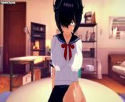 POV Hentai Feet Mikoto Urabe pleases you with her feet Mysterious Girlfriend X from urab