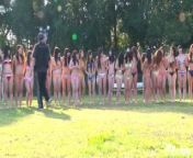  Japanese girls get filmed in the backstage before taking a naked photoshoot from petite naked japanese