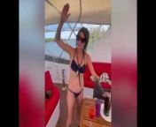 Day on the boat turned into group sex , dpp from wife trying double dick in her tight gripping pussy dvp stretching