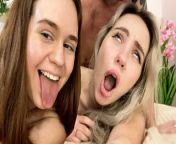 Slutty Babe Fucked By Married Couple - Hot Passionate Threesome - Leria Glow & Bella Mur & Darko Mur from big puss women