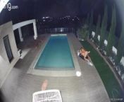 Couple Caught On Camera Fucking by the Pool from outside desi couple caught