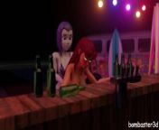 Raven fucks Strfire at the beach cafe. from starfire and raven fuck futa fem and futa futa from