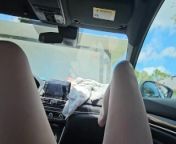 Peeing on myself in my car from latina busty ass