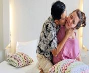 Stepbro and stepsis fight with pillows in a hotel room. from massage tradisional vietnam