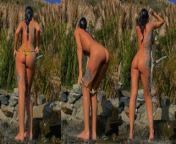 Public Shower at NUDE Beach with Voyeurs from nude beach shower