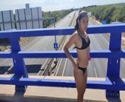 Playing with my pussy on the highway bridge: Apclips. NaughtyPocahontas from pussy bridge
