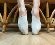 Toe Curling and Wiggling in Ped Socks clip Frieda Ann from 3gp ped pe nude hota heredia