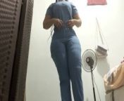 SEXY NURSE COMES HOME FR0M WORK AND CHANGES HER CLOTHES from brazil bbw