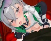 Honkai Impact Bronya Zaychik Hentai Cowgirl Sex Creampie MMD 3D Dark Green Clothes Color Edit Smixix from honkai impact 3