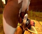Furry Femboy gets throat fucked by Horsecock Futa from bra nu
