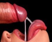CLOSE UP: Tongue and Lips BLOWJOB! BEST Mouth for Your CUM! Frenulum Licking ASMR! CUMSHOT in MOUTH from wwxxxc