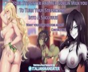 Your Goth Stepsister And Her Goblin Servant Milk You To Turn Your Stepmommy Into A Succubus | FFFM from ci8