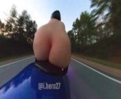 Naked Teen Riding A Motorcycle On The Public Road And Flashing Drivers + Sexy Outfit from nudemia