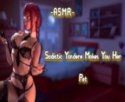 [ASMR][F4M] Sadistic Yandere Makes You Her Pet {RolePlay}{1Hour} from yandere stalker