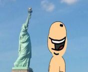 Penis cums all over the Statue of Liberty Grounded from sndal anu status