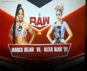 Becky Lynch Interferes On Wrestling Match With Alexa Bliss Vs Bianca Belair WWE 2K 2022 from alexa bliss vs shasa banks raw womans title summer slam 2017