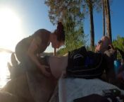 Norwegian girl giving blowjob on a lake from seex vedeo