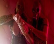 Latex Rubber Girls with GasMask in the Smoke - hot ASMR free porn (Arya Grander + Mistress Priest) from rubber porno