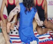 Desi Indian two boy one girl threesome enjoy slim girl big dick from very very small girl and boy sex