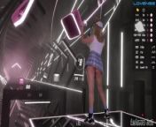 Beat Saber 🔥 Expert level play with vibrator 💖 Queencard - (G)I-DLE from top strip sex