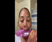 Gagging on 10.5 inch dildo ends in throw up 🤮 FULL VIDEO ON OF @lovelyy.e from my porno ap se